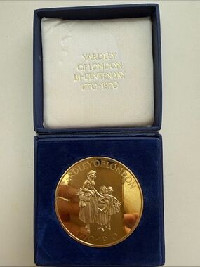 Gold Commemorative Medal in Blue Presentation Case